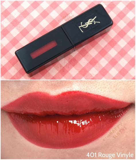 ysl vinyl cream lip stain 401 swatch|YSL rouge vinyl 401 review.